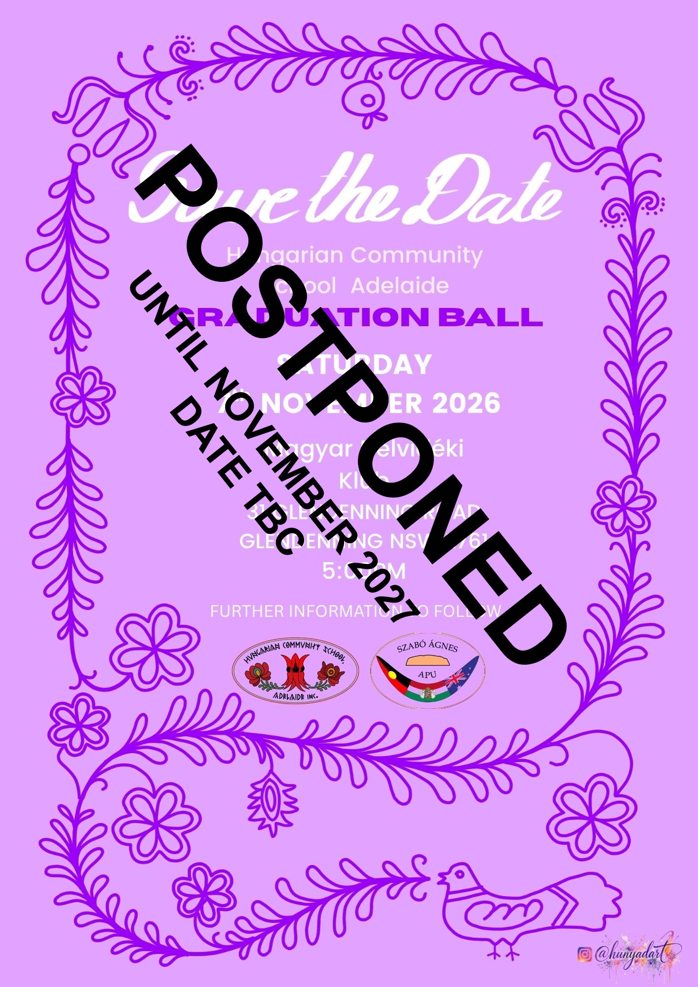 Graduation Ball Postponed